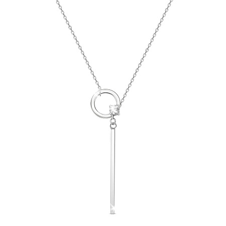 Arricraft 925 Sterling Silver Pendant Necklaces, with Grade AAA Cubic Zirconia and Cable Chains, Platinum, 27.16 inch(69cm)