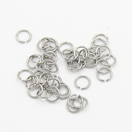 Honeyhandy 304 Stainless Steel Jump Rings, Stainless Steel Color, 24 Gauge, 4x0.5mm, Inner Diameter: 3mm, Hole: 3.5mm, about 312pcs/5g