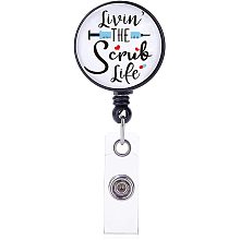 FINGERINSPIRE 4 Pcs Retractable Badge Reel Clip ID Badge Holder, 360° Swivel Badge Reels with Alligator Clip on ID Card Holders for Doctor Nurse Hospital Staff - Livin The Scrub Life