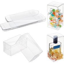 NBEADS 24 Pcs Transparent PVC Box, 2.36×2.36×4.76 inch Plastic Clear Gift Packaging Boxes Wedding Party Favour Boxes for Candy Cookies Cake Chocolate Gift and Molds