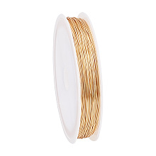 PandaHall Elite 18K Gold Plated Copper Wire, 24 Gauge Jewelry Wire 0.5mm Craft Wire Golden Beading Wire Tarnish Resistant Wire for DIY Crafts Jewelry Making Wrapping Sculpting, 164 FT /54 Yards