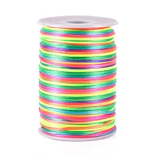 Honeyhandy Nylon Thread, Rattail Satin Cord, Colorful, 2mm, about 109.36 yards(100m)/roll