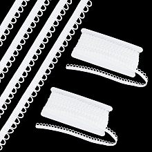 PandaHall Elite 11 Yards White Gimp Braid Trim with Elastic Button Loop Upholstery Trim Sewing Braid Trim Decorated Gimp Trim for Wedding Bridal Dress Costume DIY Crafts Jewelry Home Decor