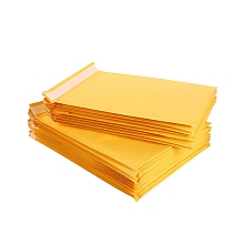 Honeyhandy Rectangle Kraft Paper Bubble Mailers, Self-Seal Bubble Padded Envelopes, Mailing Envelopes for Packaging, Gold, 260x130mm