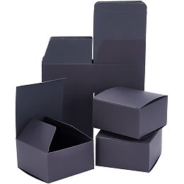 AHANDMAKER Black Paper Cardboard Jewelry Boxes, 30pcs Cardboard Gift Boxes Small Cardboard Jewelry Boxes for Shipping Decorative Favor Box for Gifts, Party, Wedding (3.9x3.9x3.5 inch)