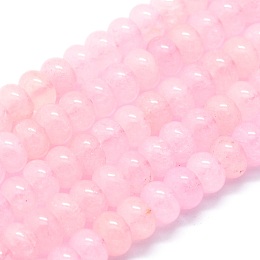 Honeyhandy Natural Rose Quartz Beads Strands, Rondelle, 8x5mm, Hole: 1mm, about 68pcs/strand, 15.15 inch(38.5cm)