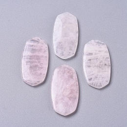 Honeyhandy Natural Rose Quartz Cabochons, Oval, 44x21~22x4mm