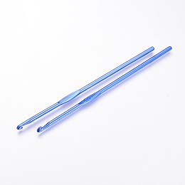 Honeyhandy Aluminum Crochet Hooks, Blue, Pin: 4.0mm, 148x4.0mm