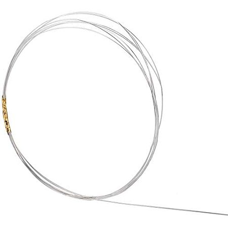 PandaHall Elite 6.5ft 925 Sterling Silver Wire Metallic Cord Coil Wire Bendable Metal Craft Wire for Making Dolls Skeleton DIY Crafts, 0.3mm