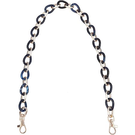 WADORN 24 Inch Resin Bag Chain Strap, Acrylic Handbag Chain Shoulder Bag Chain Strap Replacement Purse Clutches Handles Bag Chain Accessories Charms Crossbody Decoration Chain, Blue