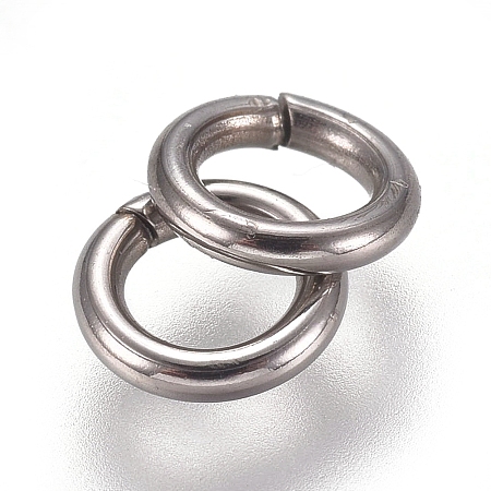 Honeyhandy 304 Stainless Steel Jump Rings, Soldered Jump Rings, Stainless Steel Color, 18 Gauge, 5x1mm, Inner Diameter: 3mm