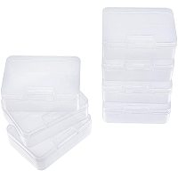 BENECREAT 16 Packs 2.6x2x0.9 Clear Plastic Box Containers with Durable Buckle Lids for Beads Safety Pins and Other Small Craft Supplies