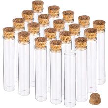 BENECREAT 25 Pack 25ml Glass Tubes Transparent Decoration Bottles with Cork Stoppers for Arts, Crafts and Other Small Projects