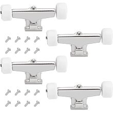 FINGERINSPIRE Fingerboard Trucks Skateboard Bracket Bearing Wheel (White) with Iron Screws, 29x11x10mm Finger Skateboards Accessories with Plastic Box Reduce Pressure Kids Gifts Party Favors