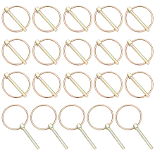 CRASPIRE Lynch Pin 20pcs Linch Pin with Ring Heavy Duty Lynch Pin Hardware Pins Assortment Kit for Farm Tractors Trailers Trucks Mower