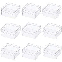 BENECREAT 10 Pack High Transparency 2.36x2.36x1.18 Plastic Bead Storage Containers for Earplugs, Pill and Small Jewelry Crafts