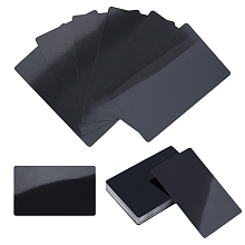 Nbeads Aluminium Blank Name Cards, for Laser Engraved  Custom Visiting Business Cards, Black, 86x54x0.2mm