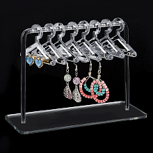 PandaHall Elite Coat Hanger Earring Holder, Jewellery Display Dangle Earring Hanging Organizer Mini Earring Necklace Hanger Ear Studs Display Rack for Retail Show Personal Exhibition, 5.9x15x11cm