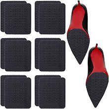 AHANDMAKER 6 Pcs Self Adhesive Shoe Sole Repair Rubber Heels, 3mm Thick Non-Slip Shoes Bottom Protector Shoe Grip Pads Heel Replacement Repairing Material for Women Men Shoes, Black