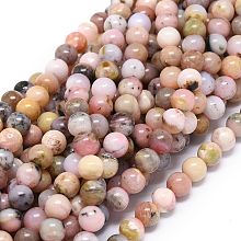 Honeyhandy Natural Pink Opal Beads Strands, Round, 8~8.5mm, Hole: 1mm, about 46~49pcs/strand, 15.55 inch(39.5cm)