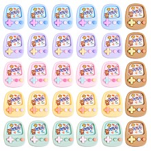 30Pcs Game Console Slime Opaque Resin Cabochons Flatback Cartoon Game Slime Resin Charms Colorful Cartoon Embellishment Cabochon for DIY Crafts Scrapbooking Phone Case Decor, Mixed Color, 21x17mm