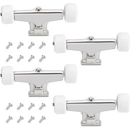 FINGERINSPIRE Fingerboard Trucks Skateboard Bracket Bearing Wheel (White) with Iron Screws, 29x11x10mm Finger Skateboards Accessories with Plastic Box Reduce Pressure Kids Gifts Party Favors