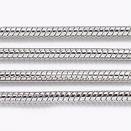 Honeyhandy 304 Stainless Steel Round Snake Chains, with Spool, Soldered, Stainless Steel Color, 0.9x0.9mm, about 32.8 Feet(10m)/roll