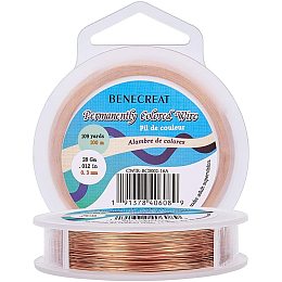 BENECREAT 28 Gauge Bare Copper Wire Solid Copper Wire for Jewelry Craft Making, 330-Feet/109-Yard