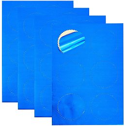 AHANDMAKER Embossing Blank Stickers, 36 Pcs Adhesive Stickers Seal Stickers with Serrated Edge 1.8" in Diameter, Embosser Stamp Sealing Blank Certificate Self-Adhesive Stickers Notary Seals