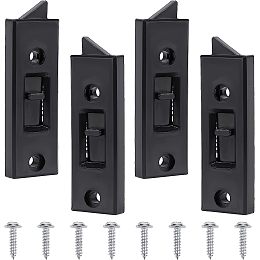 GORGECRAFT 2 Pairs Tilt Latch Replacement Window Parts and Hardware Locks Plastic Construction Snap-in 2 Hole Center Spacing Sliding Lock Replacement with 8Pcs Iron Screws for Home Windows