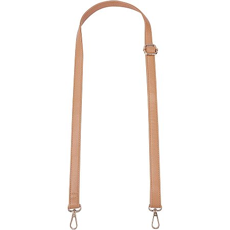 WADORN Leather Purse Strap, 54.5 Inch Adjustable Crossbody Shoulder Strap Replacement PU Leather Handbag Handle Strap with Swivel Clasp for Wallet Satchel 0.7inch Wide, Brown