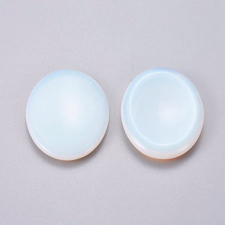 ARRICRAFT Oval Shape Opalite Thumb Worry Stone, for Energy Healing, Meditation, Massage and Decoration, 45x35x6~7.5mm