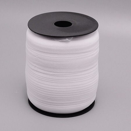 PandaHall Elite Nylon Elasticity Ribbon, with Plastic Scroll for Home Decoration, Wrapping Gifts & DIY Crafts Decorative, White, 45054 inch(15mm), about 109.36 Yards(100m)/Roll