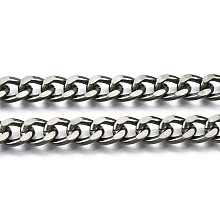 Honeyhandy Unwelded Aluminum Curb Chains, Gunmetal, 11x8.4x2.2mm