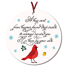 CRASPIRE Christmas Ornaments 3 inch Red Cardinal Christmas in Heaven Ornaments Christmas Tree Pendant with Ribbon and Gift Box Memorial Ornaments for Loss of Loved One