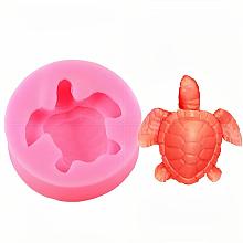 Honeyhandy Food Grade Silicone Molds, Fondant Molds, For DIY Cake Decoration, Chocolate, Candy, UV Resin & Epoxy Resin Jewelry Making, Sea Turtle, Deep Pink, 45x13mm