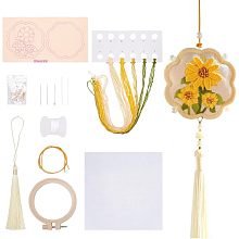 WADORN DIY Scented Bag Embroidery Kit, Embroidery Handmade DIY Kit Peaceful Talisman Bead Embroidery Materials Bag Charm Car Hanging Embroidery Kits DIY Handcrafted Gifts, Sunflower Pattern