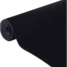 BENECREAT 59x13.7 Inches Suede Leather, Black Soft Faux Suede Leatherette PU Suede Sheets Fabric Frosted Faux Leather Roll for Handicraft DIY, Photography Background Decor