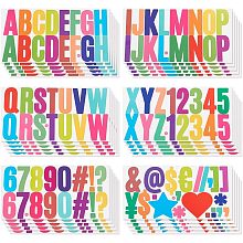 AHANDMAKER 24 Sheets 400pcs Large Letter & Number Stickers, 2.5 Inch Self Adhesive Letters Stickers Big Font Stickers for Sign, DIY Crafts Art Making, Classroom Decor, Bright Colors