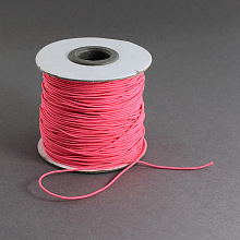 Honeyhandy Round Elastic Cord, with Nylon Outside and Rubber Inside, Light Coral, 1mm, about 109.36 yards(100m)/roll