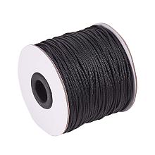 PandaHall Elite 1.5mm/ 100 Yards Black Nylon Braided Lift Shade Cord for Blind Shade Mini Blind Cord Replacement String for Windows, Roman Shade Repair