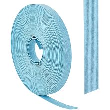 OLYCRAFT 21.9 Yards Paper Weaving Cane Thin Flat Paper Weaving Cane Handmade 3/5 Inch Paper Rattan Thin Flat Coil Wide Strips Cane Webbing for Rattan Woven Making Fibre Rush Weaving - Light Sky Blue