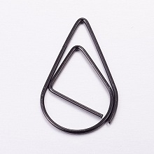 Honeyhandy Paper Clips, Teardrop, Gunmetal, 25x15mm