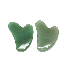 ARRICRAFT Natural Green Aventurine Gua Sha Boards, Scraping Massage Tools, Gua Sha Facial Tools, Heart, 81~84x58~60x7~8mm