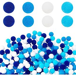 PandaHall Elite 2000 Pieces Pompom Balls, 10mm Crafts Balls Blue Pom Poms Balls Small Fluffy Pom Poms for DIY Summer Seaside Crafts Christmas Project Hobby Supplies Party Holiday Decorations 4 Colors