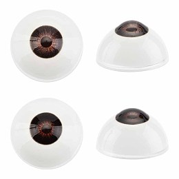 PandaHall Elite 32mm Realistic Eyeballs 2 Pairs Human Eyes Large Acrylic Eyeballs Black Eyes Horror Props Costume for Halloween Party Decor Art Sculptures Props Puppets Jewellery Making