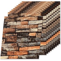 GORGECRAFT 10 Pack 3D Brick Peel and Stick Wallpaper Stone Wall Panels Self Adhesive Backsplash Removable Waterproof Home Decoration for Bedroom Living Room TV Wall(Colorful)