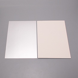 CRASPIRE Rectangle Painting Paper Cards, for DIY Painting Writing and Decorations, Silver, 29.6x21x0.03cm