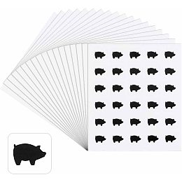 OLYCRAFT 2400pcs Black Meal Stickers 0.5" Menu Choices Sticker Pig Pattern Meal Stickers for Place Cards Wedding Meal Indicator Stickers Meal Choice Stickers for Banquet