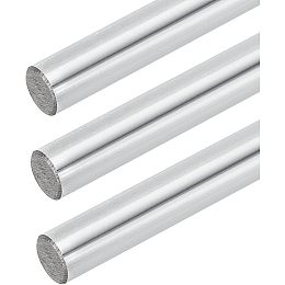 OLYCRAFT 3pcs 8x300mm/0.3x11.8 Inch Linear Motion Rods High-Carbon Steel Linear Motion Rod Shaft Guide Stainless Steel Color Linear Motion Rods for 3D Printer and DIY Craft Tool